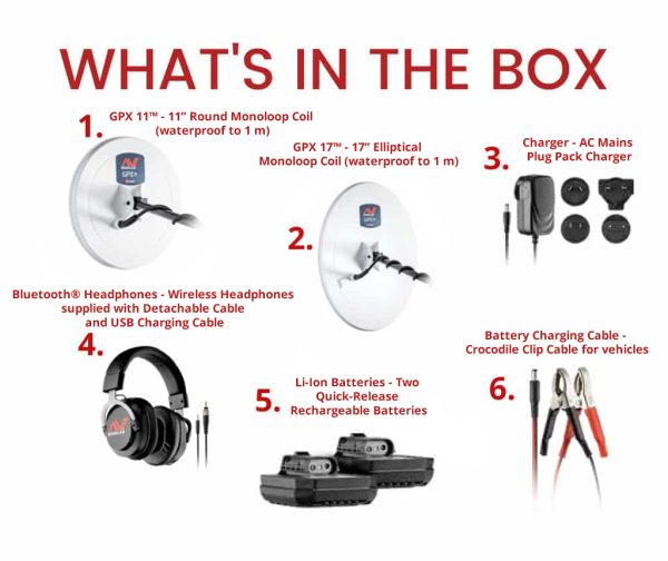 Minelab GPX 6000 - Package contents - buy online in South Africa